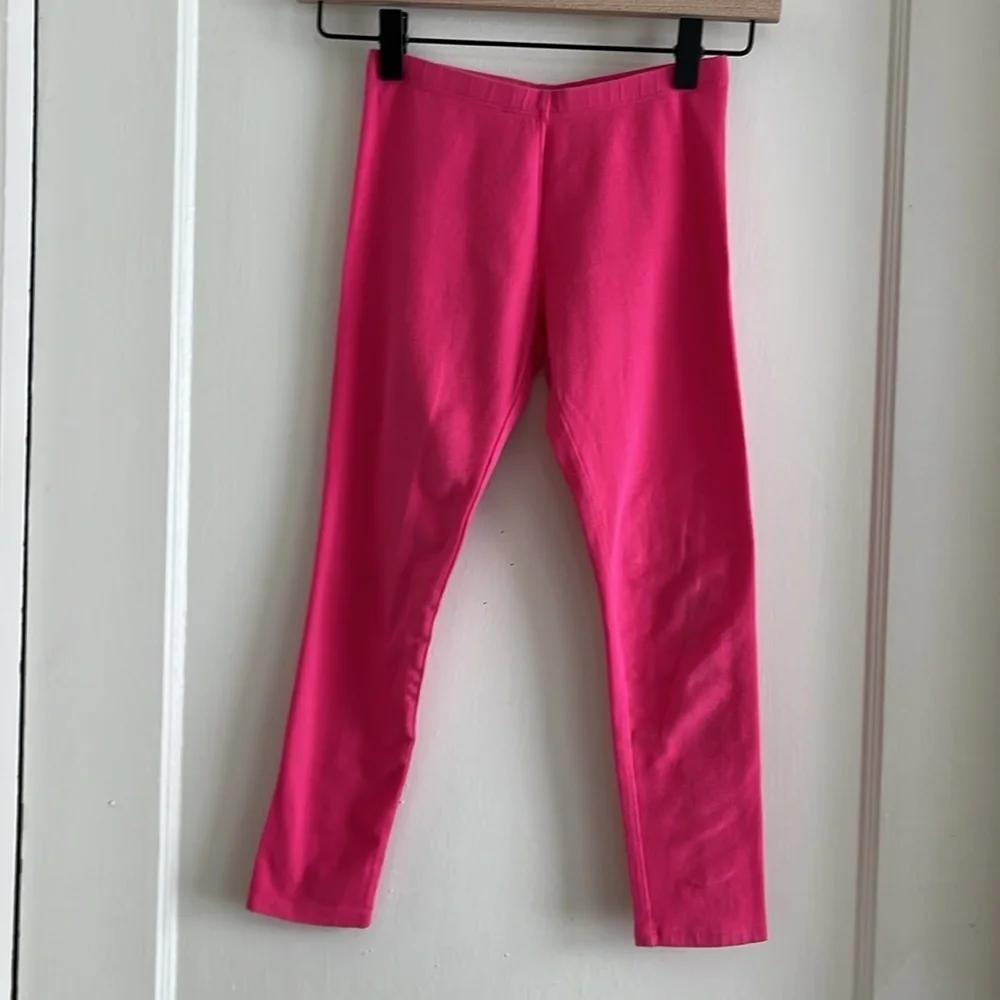 Size 7 Girls 3 pc. Summer Cotton Play Dress and Leggings Stretch Pants Set
